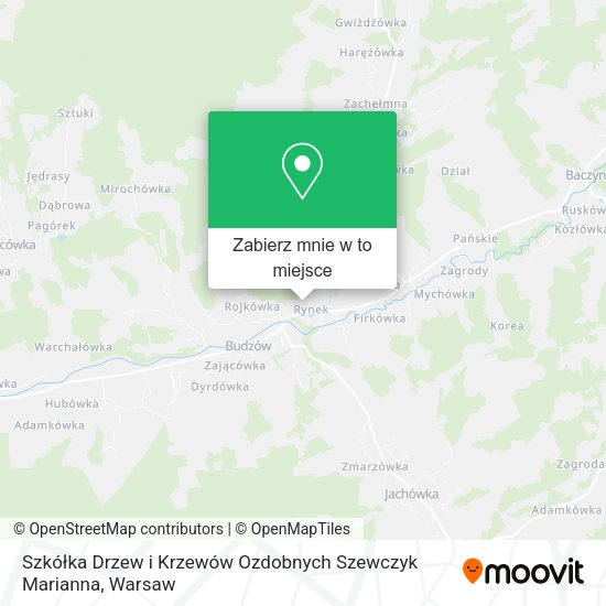 Mapa Szkółka Drzew i Krzewów Ozdobnych Szewczyk Marianna