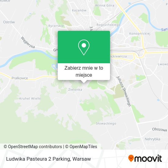 Mapa Ludwika Pasteura 2 Parking