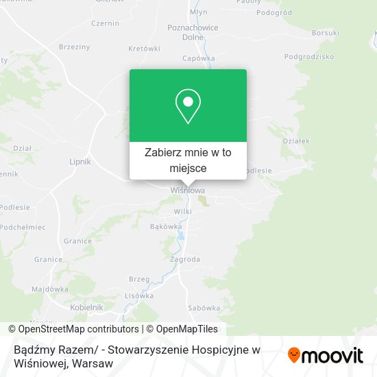 Mapa Bądźmy Razem/ - Stowarzyszenie Hospicyjne w Wiśniowej