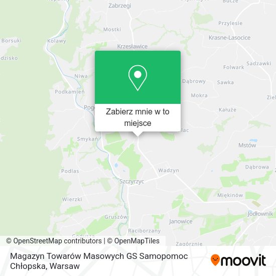 Mapa Magazyn Towarów Masowych GS Samopomoc Chłopska