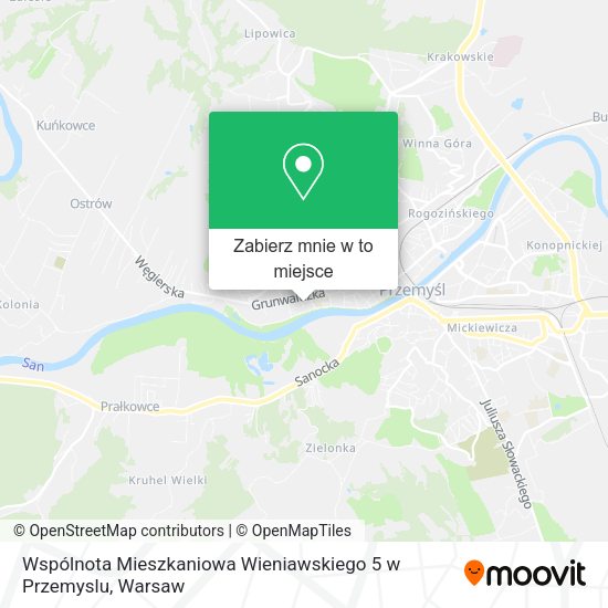 Mapa Wspólnota Mieszkaniowa Wieniawskiego 5 w Przemyslu