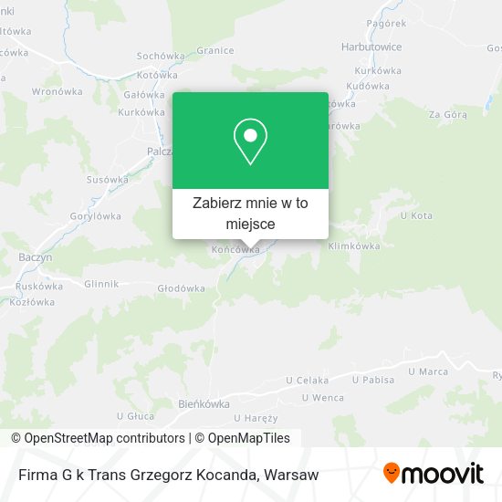 Mapa Firma G k Trans Grzegorz Kocanda