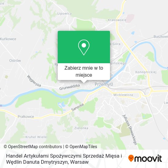 Mapa Handel Artykułami Spożywczymi Sprzedaż Mięsa i Wędlin Danuta Dmytryszyn