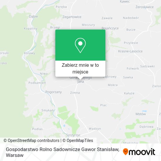 Mapa Gospodarstwo Rolno Sadownicze Gawor Stanisław