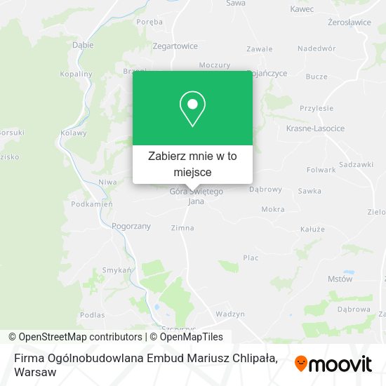 Mapa Firma Ogólnobudowlana Embud Mariusz Chlipała