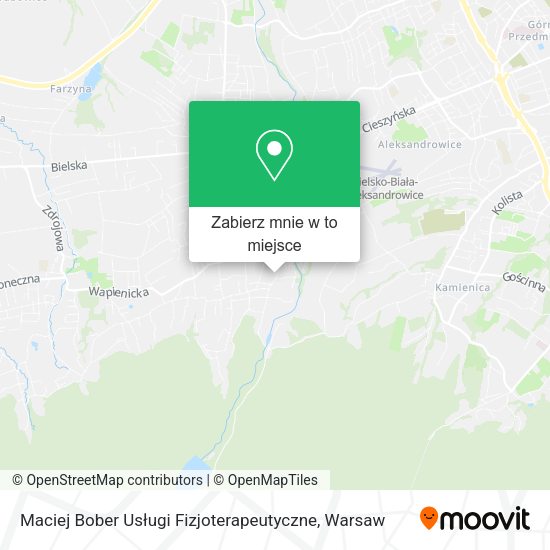 Mapa Maciej Bober Usługi Fizjoterapeutyczne