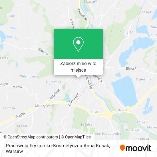 Mapa Pracownia Fryzjersko-Kosmetyczna Anna Kusak