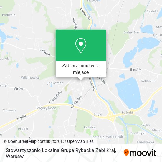 Mapa Stowarzyszenie Lokalna Grupa Rybacka Żabi Kraj