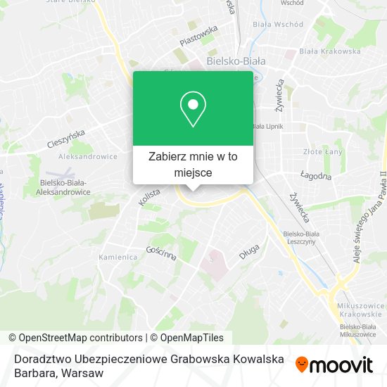 Mapa Doradztwo Ubezpieczeniowe Grabowska Kowalska Barbara