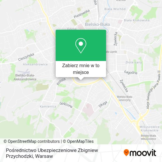 Mapa Pośrednictwo Ubezpieczeniowe Zbigniew Przychodzki