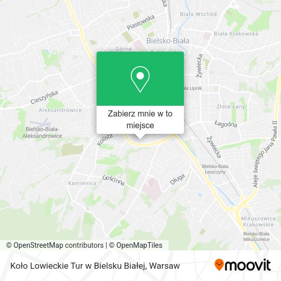 Mapa Koło Lowieckie Tur w Bielsku Białej