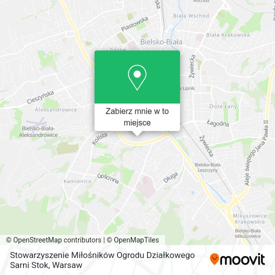 Mapa Stowarzyszenie Miłośników Ogrodu Działkowego Sarni Stok