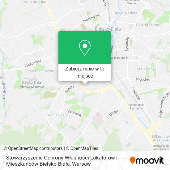 Mapa Stowarzyszenie Ochrony Własności Lokatorów i Mieszkańców Bielsko-Biała