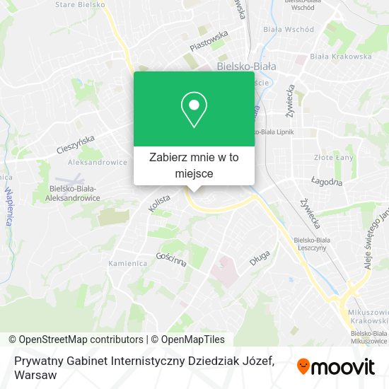 Mapa Prywatny Gabinet Internistyczny Dziedziak Józef