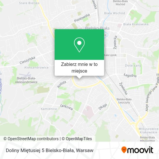 Mapa Doliny Miętusiej 5 Bielsko-Biała