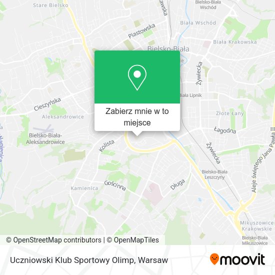 Mapa Uczniowski Klub Sportowy Olimp