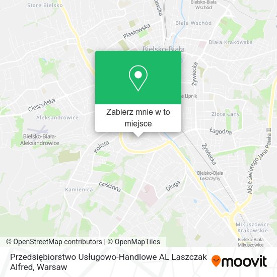 Mapa Przedsiębiorstwo Usługowo-Handlowe AL Laszczak Alfred