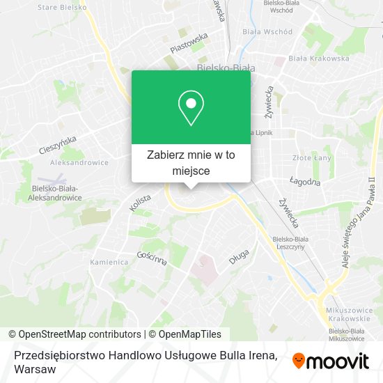 Mapa Przedsiębiorstwo Handlowo Usługowe Bulla Irena