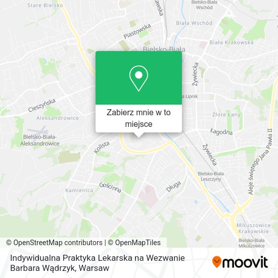 Mapa Indywidualna Praktyka Lekarska na Wezwanie Barbara Wądrzyk