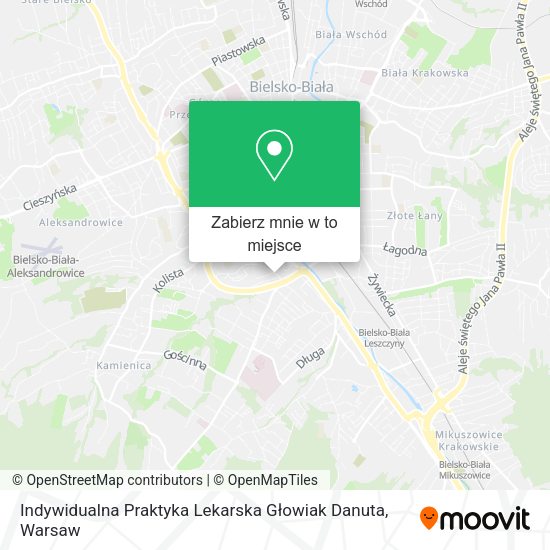 Mapa Indywidualna Praktyka Lekarska Głowiak Danuta