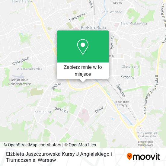 Mapa Elżbieta Jaszczurowska Kursy J Angielskiego i Tłumaczenia