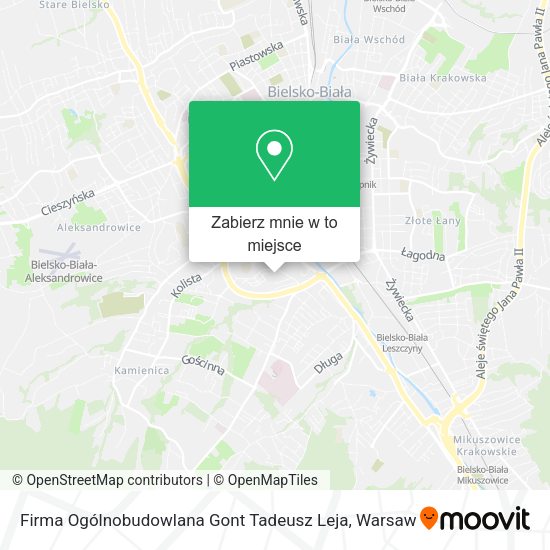 Mapa Firma Ogólnobudowlana Gont Tadeusz Leja