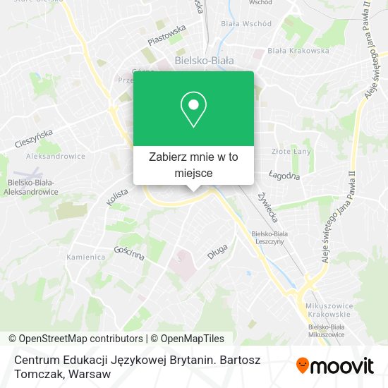 Mapa Centrum Edukacji Językowej Brytanin. Bartosz Tomczak