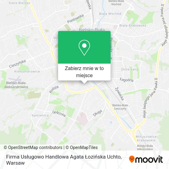 Mapa Firma Usługowo Handlowa Agata Łozińska Uchto