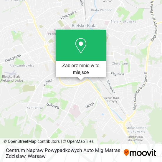 Mapa Centrum Napraw Powypadkowych Auto Mig Matras Zdzisław