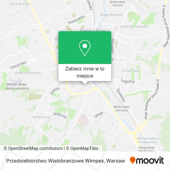 Mapa Przedsiebiorstwo Wielobranzowe Wimpex