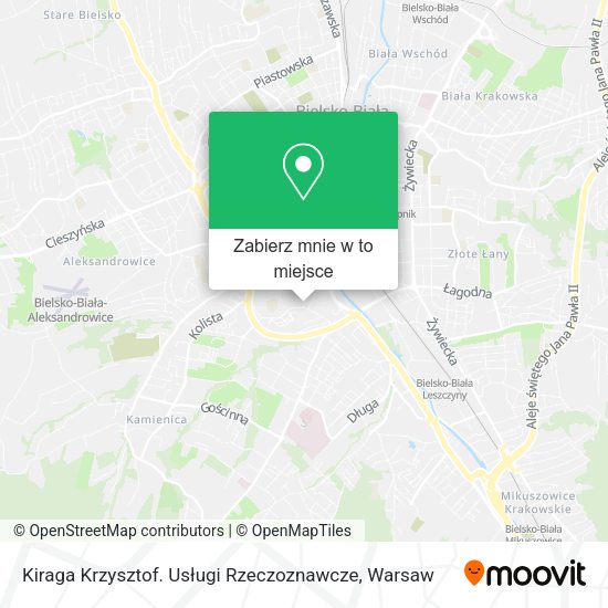 Mapa Kiraga Krzysztof. Usługi Rzeczoznawcze