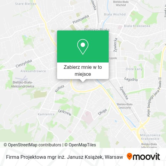 Mapa Firma Projektowa mgr inż. Janusz Książek