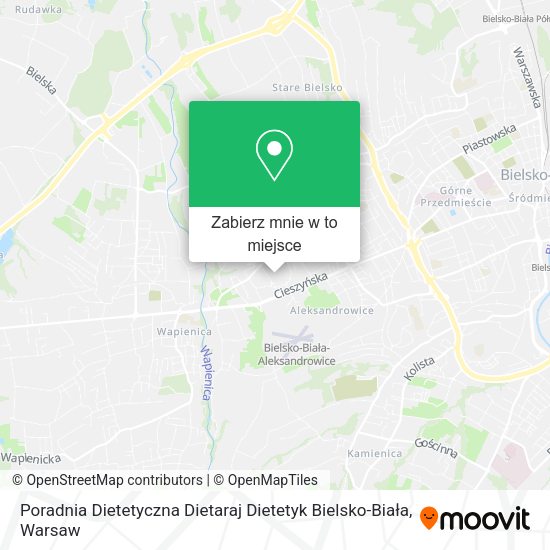 Mapa Poradnia Dietetyczna Dietaraj Dietetyk Bielsko-Biała