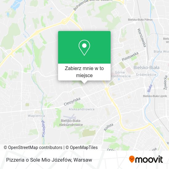 Mapa Pizzeria o Sole Mio Józefów