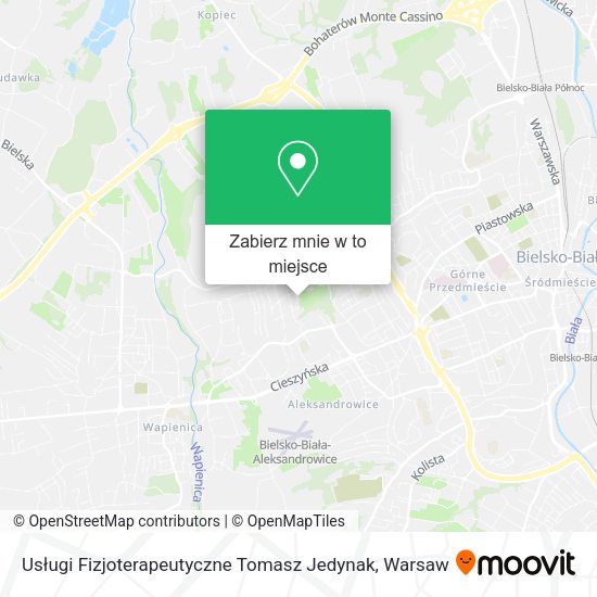 Mapa Usługi Fizjoterapeutyczne Tomasz Jedynak