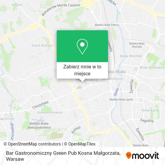 Mapa Bar Gastronomiczny Green Pub Kosna Małgorzata