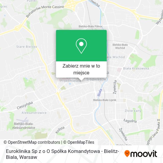 Mapa Euroklinika Sp z o O Spółka Komandytowa - Bielitz-Biala