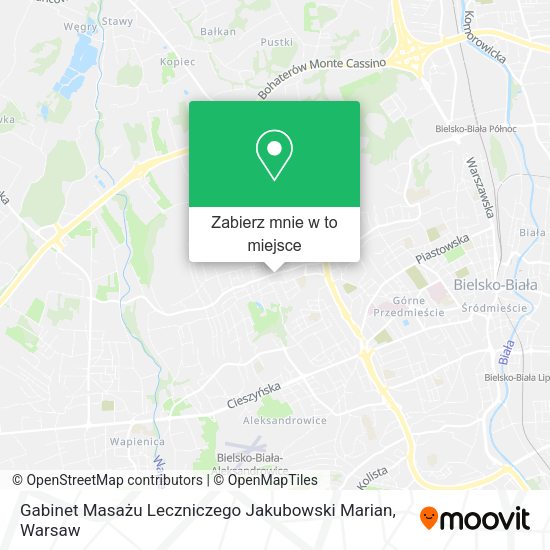 Mapa Gabinet Masażu Leczniczego Jakubowski Marian