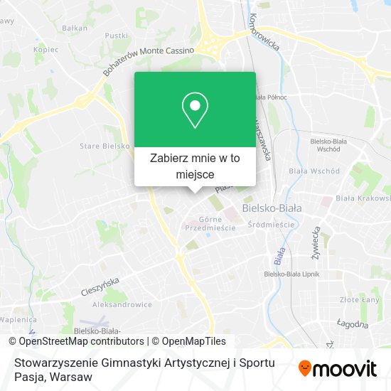 Mapa Stowarzyszenie Gimnastyki Artystycznej i Sportu Pasja