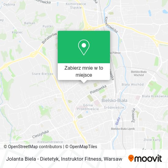 Mapa Jolanta Biela - Dietetyk, Instruktor Fitness