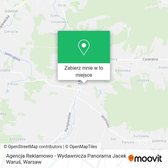 Mapa Agencja Reklamowo - Wydawnicza Panorama Jacek Waruś