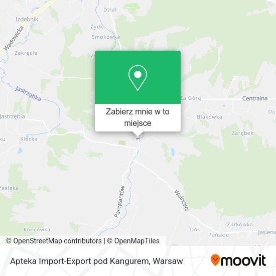 Mapa Apteka Import-Export pod Kangurem