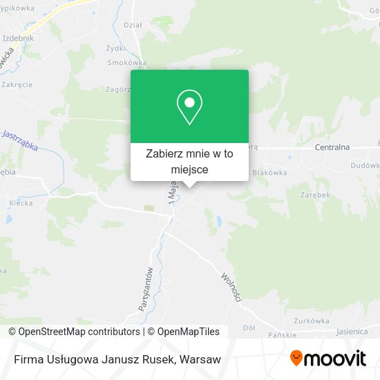 Mapa Firma Usługowa Janusz Rusek