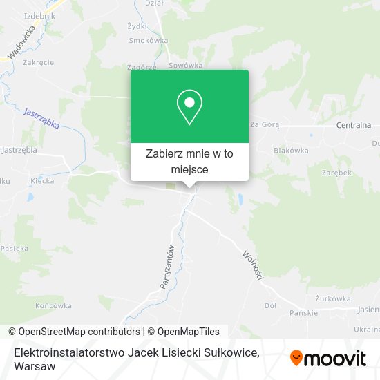 Mapa Elektroinstalatorstwo Jacek Lisiecki Sułkowice