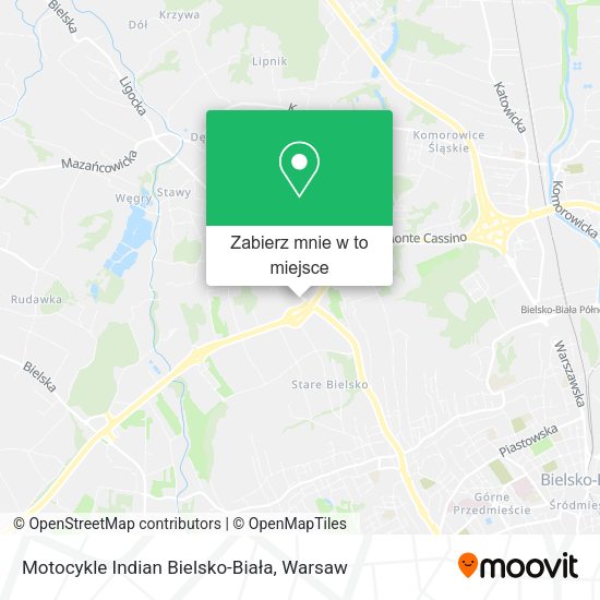 Mapa Motocykle Indian Bielsko-Biała