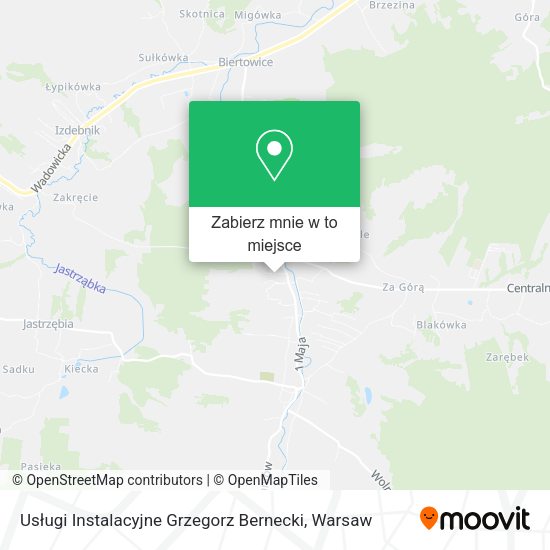 Mapa Usługi Instalacyjne Grzegorz Bernecki