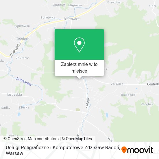 Mapa Usługi Poligraficzne i Komputerowe Zdzisław Radoń