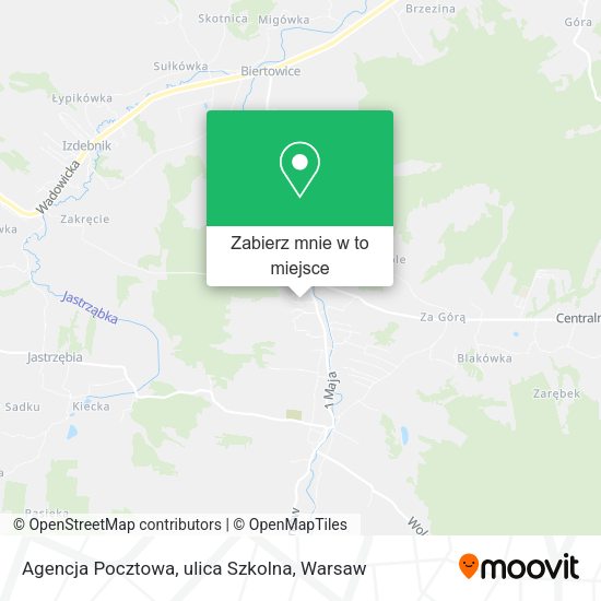 Mapa Agencja Pocztowa, ulica Szkolna