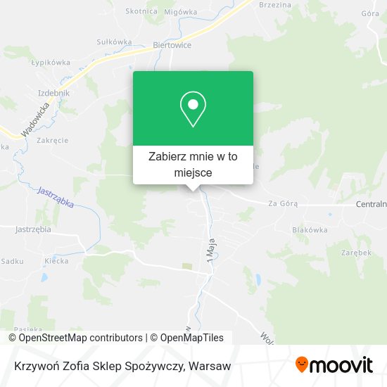 Mapa Krzywoń Zofia Sklep Spożywczy