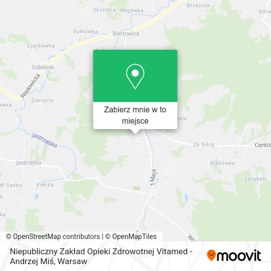 Mapa Niepubliczny Zakład Opieki Zdrowotnej Vitamed - Andrzej Miś